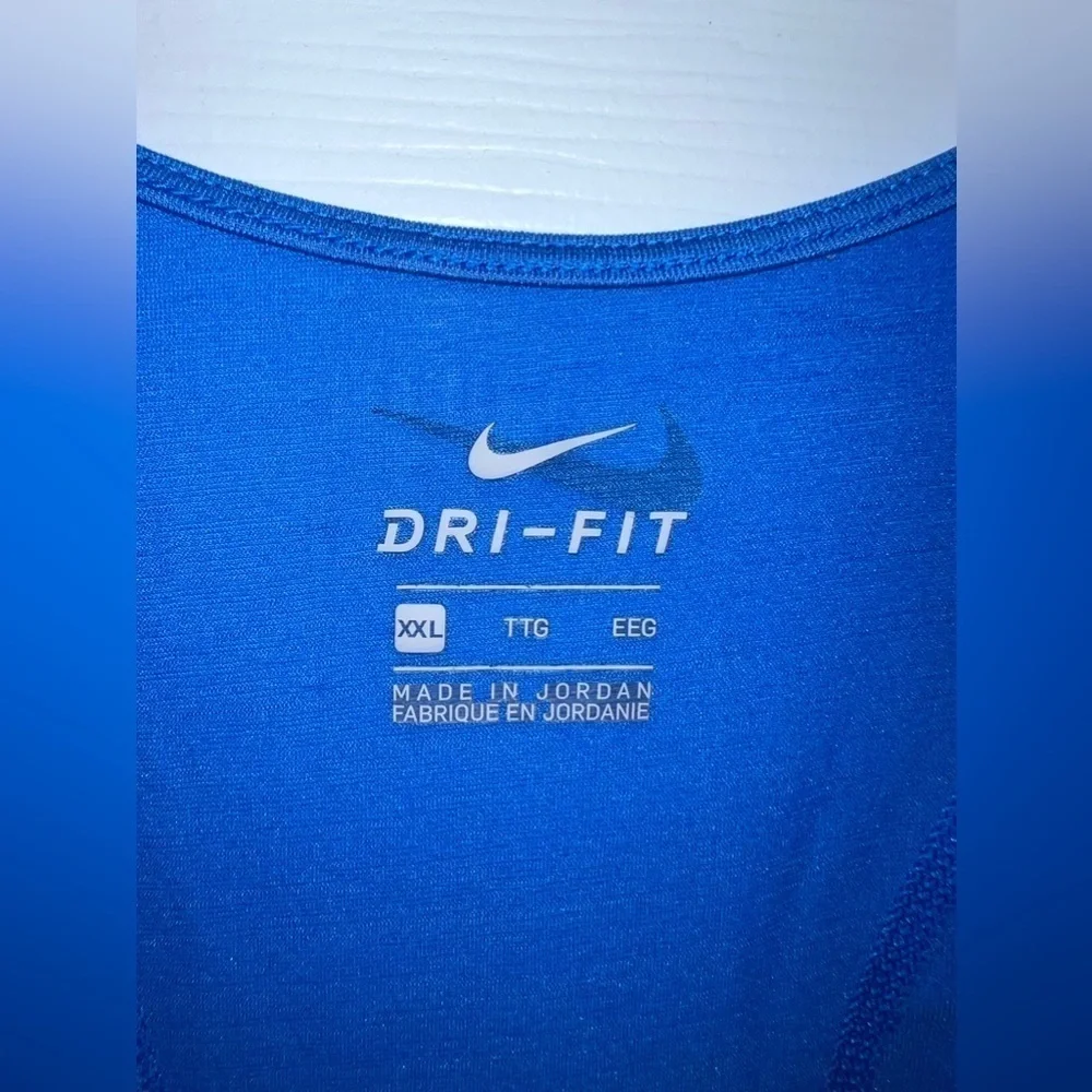 NIKE Running Dri Fit 10K Womens Blue Short Sleeve Top AJ4140 Sz XXL
